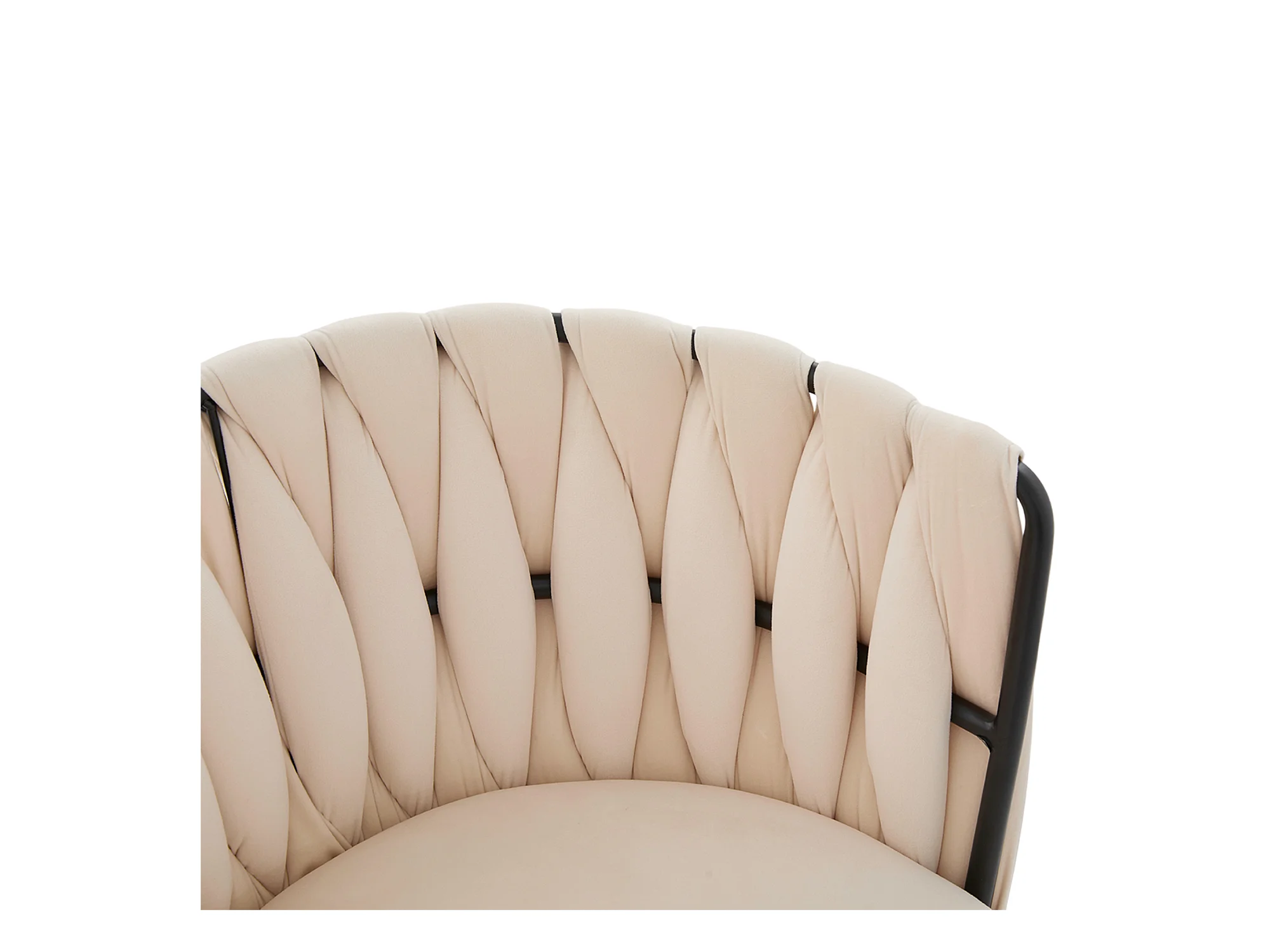 Kungsbacka Beige Swivel Dining Chair in Velvet - Image 6