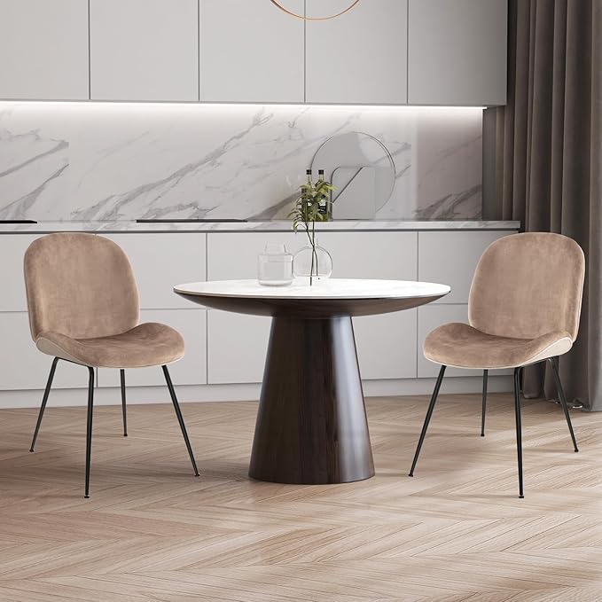 Lillesand Sand Velvet Dining Chair - Image 2