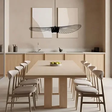 Luleå hat-shaped pendant light over dining table