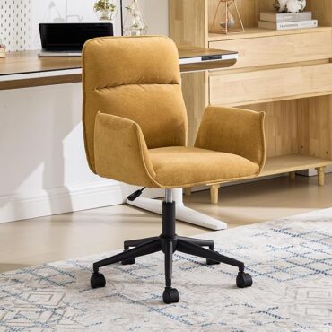 Östermalm mustard chenille office chair