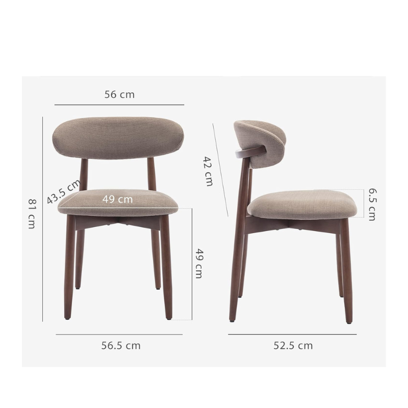 Ringsted Beige Dining Chair – Set of 4 - Image 5