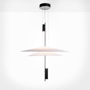 Limhamn black aluminium ceiling light with disc-shaped design