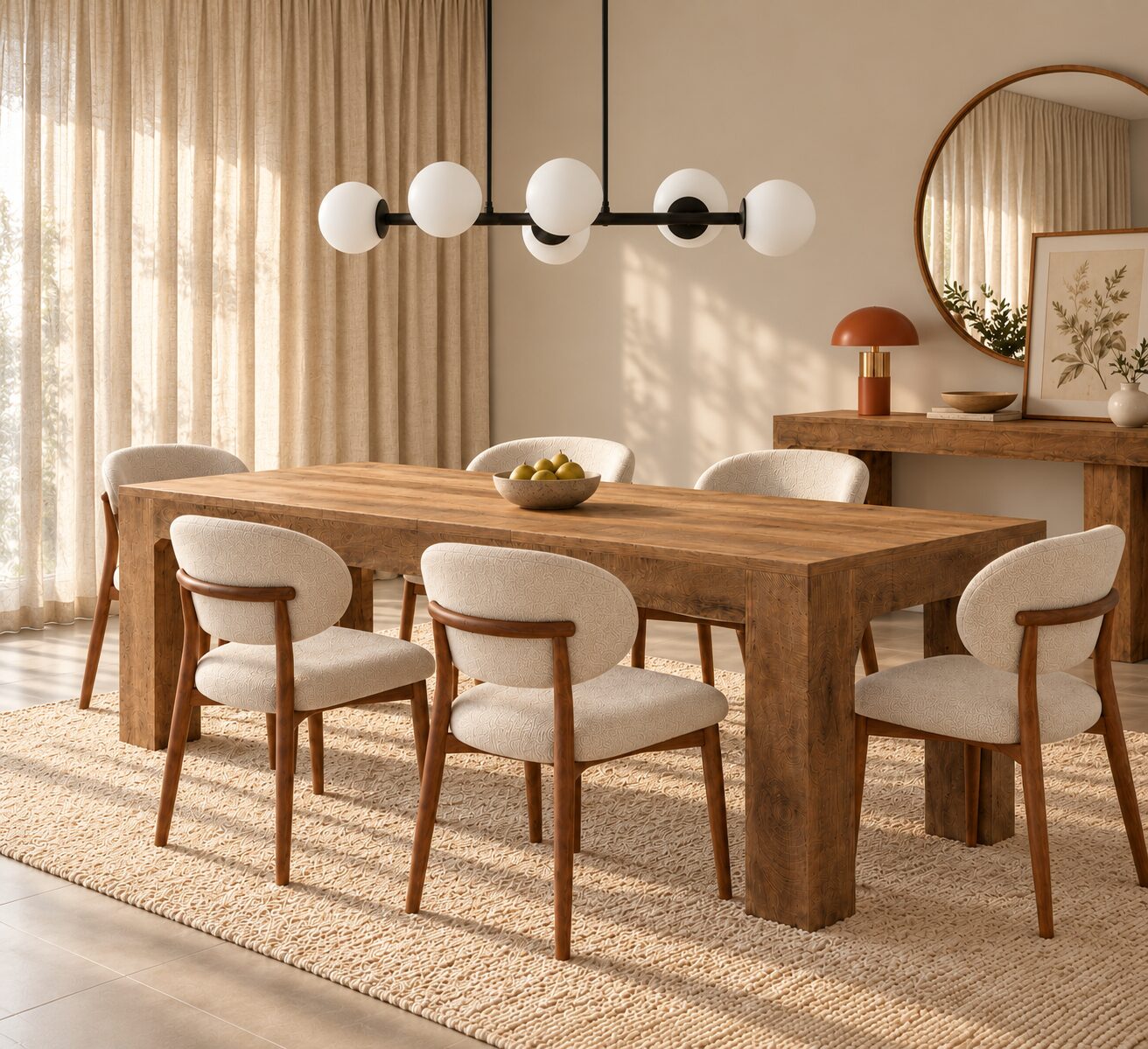 Skellefteå Dining Table – Scandinavian Rustic Design | 180 cm