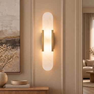 Svenborg Wall Lamp – Scandinavian Marble & Metal Design