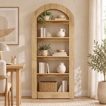 Tibro Arched Display Shelf – Natural Finish