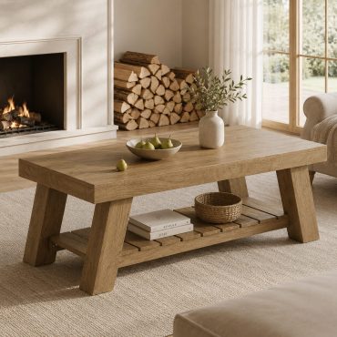 Karvia Coffee Table – Rustic Wood Finish