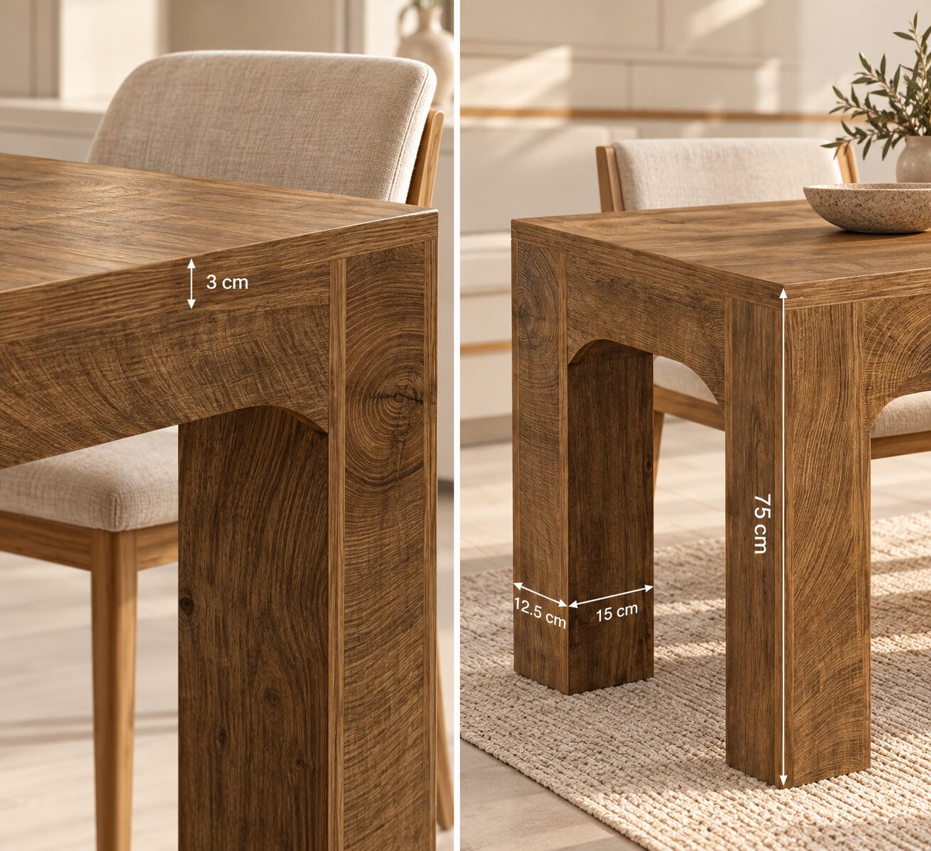 Skellefteå Dining Table – Scandinavian Rustic Design | 180 cm - Image 6